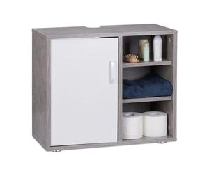 Relaxdays Mobile sottolavabo con 4 scomparti