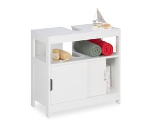Relaxdays Mobile sottolavabo per bagno bianco