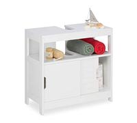 Mobile sottolavabo per bagno bianco Mobiletto salvaspazio 2 ante MDF 8 kg