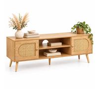 Relaxdays Mobile TV rattan 140 cm