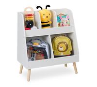 Scaffale Cameretta Libreria Giocattoli Bambini 5 Scomparti Giochi 66x60x30 cm