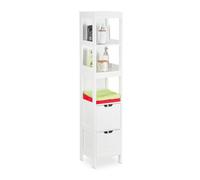 Mobiletto bagno Armadietto a colonna Cassettiera rustica 2 cassetti 3 ripiani