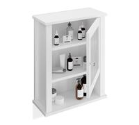Mobiletto Bagno Armadietto Muro 3 Ripiani Scaffale Parete Anta HLP: 52x42x18 cm