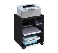 Carrello porta stampante Mobiletto con ruote Contenitore per documenti 4 ripiani