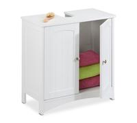 Mobiletto Sottolavabo Mobile Bagno Armadio Scaffale Naturale Sifone 60x60x31 cm
