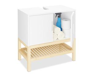 Relaxdays Mobiletto sottolavabo con ripiano