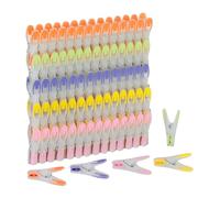 Relaxdays Mollette per Il Bucato Antisegno, Set 75 Pinze Gommate da Stendino per Vestiti, Calzini, Biancheria, Colorate, 90% Plastica, Trasparente, Verde, Arancione