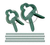 Relaxdays Mollette per Orchidee, Set da 120, Clip per Piante Rampicanti, 2 Misure, Ganci in Plastica per Pomodori, Verde