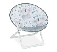Relaxdays Moon Chair, Poltroncina Pieghevole Ultraleggera per Camera dei Bambini, Sedia per Interni e Esterni, Colorata