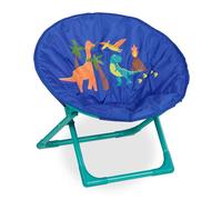 Relaxdays Moonchair - Sedia Pieghevole per Bambini, 47 x 50 x 48 cm, per Interni ed Esterni, Colore: Blu