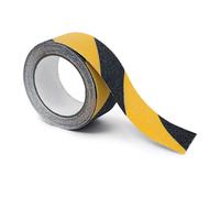 Relaxdays Nastro Adesivo Antiscivolo 5 m, Tape Grip Antisdrucciolo per Gradini, Skateboard, Indoor, Outdoor, Nero Giallo, Standard