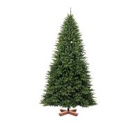 Relaxdays Natale Artificiale, 210 cm, Aghi in PVC e iniezione, Base in Legno, Borsa, Albero Realistico, Verde, Plastica, 210 x 110 x 110 cm