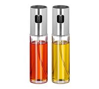 Relaxdays Nebulizzatore Olio e Aceto, Set da 2 Dispenser da 100 ml l’Uno, Cucinare, Infornare e Grigliare, Trasparente