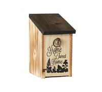 Relaxdays Nido Artificiale per Uccellini, da Appendere in Legno, Decorativo, 22x12x15 cm, Rosso e Verde
