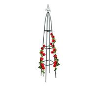 Relaxdays Obelisco per Rampicanti, a Piramide, per Piante, Rose, Edere, Accessori da Giardino, Acciaio, Verde