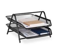 Relaxdays Organizer con 2 vassoi portadocumenti