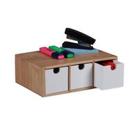 Relaxdays Organizer da scrivania con 3 cassetti