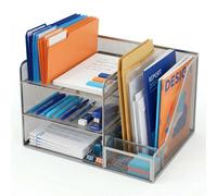 Relaxdays Organizer da scrivania metallo 5 ripiani