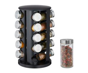 Relaxdays Organizer in acciaio inox con 20 vasetti