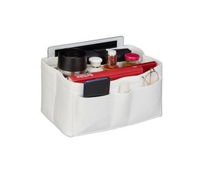 Relaxdays Organizer in feltro da borsa bianco