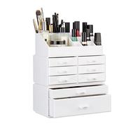 (TG. 14 x 24 x 30 cm) Relaxdays Organizer Make-Up con Cassetti, Porta-Trucchi e