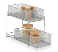 Relaxdays Organizer per cucina con 2 cestelli