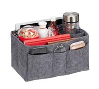 Relaxdays Organizer per interno borsa in feltro