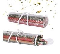 Relaxdays Organizzatore Regalo, Set da 2, Chiusura a Zip, Manici, HxP: 79x22 cm, Sacchetto Trasparente