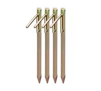 Relaxdays, Oro Set da 4 Picchetti XL, Duri, 30,5 cm, Accessorio per Tende, da Piantare nel Terreno, Acciaio Galvanizzato, 30,5 x 9 x 1,5 cm
