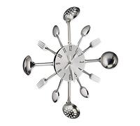 Orologio da cucina 40 cm Ticchettio Orologio da parete con posate Metallo