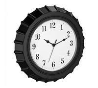 Orologio parete muro Ø 33 cm numeri ora sala camera lancetta secondi tappo nero
