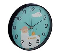 Relaxdays Orologio da Parete Bambine, Design Lama, Analogico, Ø 29,5 cm, Muro Cameretta Ragazzi, Colorato