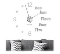 Orologio parete adesivo DIY soggiorno 3D grande XXL specchio muro numeri lettere