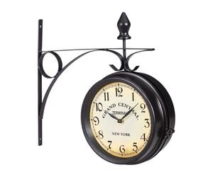 Relaxdays Orologio ferroviario bifacciale