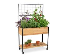 Relaxdays Orto rialzato con ripiano