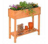 Relaxdays Fioriera alta in legno
