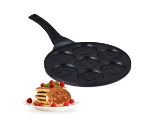 Relaxdays Padella per pancake con stampo originale