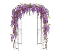 Relaxdays Padiglione per rose in metallo, 275x211x211 cm, bronzo