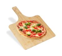 Relaxdays Pala per Pizza, Paletta Rettangolare 1 x 50 x 38 cm, Manico, per Pane al Forno, Focacce, in Bambù, Naturale