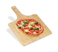 Relaxdays Pala per Pizza, Paletta Rettangolare 1 x 50 x 38 cm, Manico, per Pane al Forno, Focacce, in Bambù, Naturale