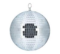 Relaxdays Palla da Discoteca, da Appendere, a Soffitto, Maxi Stratosfera, Specchiata, Compleanni, Ø 20cm, Argento