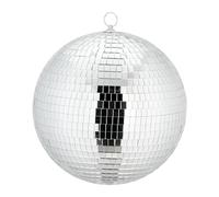 Relaxdays Palla da Discoteca Strobosferica, Ø 25 cm, Mirror Disco Ball, Strobosfera a Specchio, Party Gadget, Argentato