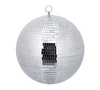 Relaxdays Palla da Discoteca Strobosferica, Ø 30 cm, Mirror Disco Ball, Strobosfera a Specchio, Party Gadget, Argentato
