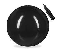Relaxdays Palla da Ginnastica, Fitnessball Yoga & Pilates, Seduta Ufficio, Strumenti Palestra con Pompa, Ø 75cm, nera