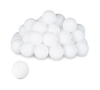 Relaxdays Palline da Beer, Set da 100, Mini Balls Ping-Pong in Plastica, Senza Scritta, Diametro 40 mm, Bianco
