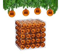 Relaxdays Palline di Natale, Set da 100 Palle Albero, Addobbi Natalizi, ∅ 6 cm, Sfere in Plastica Lucida, Arancione