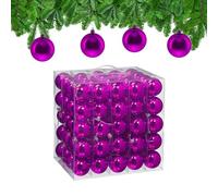 Relaxdays Palline di Natale, Set da 100 Palle Albero, Addobbi Natalizi, ∅ 6 cm, Sfere in Plastica Lucida, Fucsia