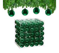 Relaxdays Palline di Natale, Set da 100 Palle Albero, Addobbi Natalizi, ∅ 6 cm, Sfere in Plastica Lucida, Verde Scuro