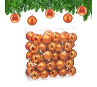 Relaxdays Palline di Natale, Set da 50 Palle Albero, Addobbi Natalizi, ∅ 6 cm, Sfere in Plastica Lucida e Opaca, Arancio