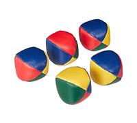 Relaxdays Palline Giocoleria, Sfere da Giocoliere, Professionali, Ø 6,5 cm, Juggling Balls Morbide, Colorate, Gommapiuma, Set da 5 pz